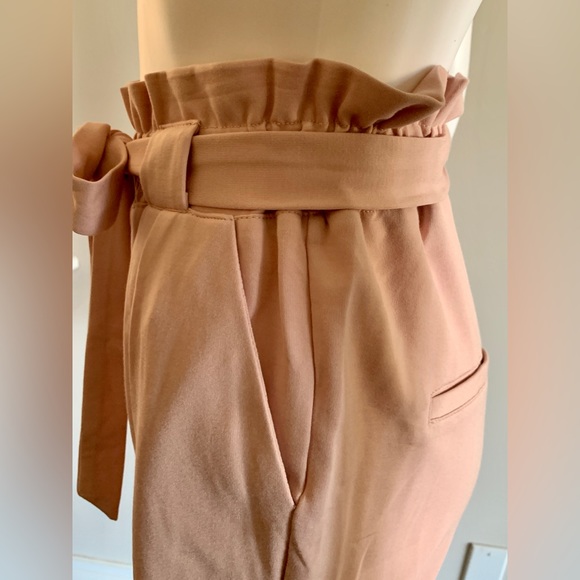 M for Mendocino Paperbag Cropped Pant in Blush - Picture 5 of 8